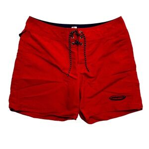 VINTAGE Patagonia Swimming Trunks Womens 7 Red Lightweight Board Shorts